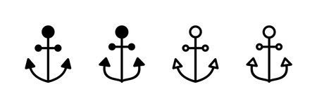 Anchor icon vector illustration. Anchor sign and symbol. Anchor marine icon.