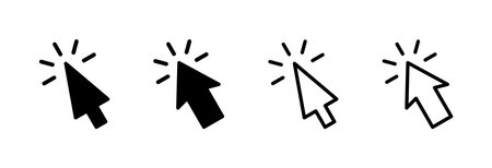 Click icon vector illustration. pointer arrow sign and symbol. cursor icon