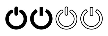 Power icon vector illustration. Power Switch sign and symbol. Electric power