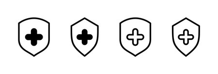 Health insurance icon vector illustration. Insurance document sign and symbolのイラスト素材