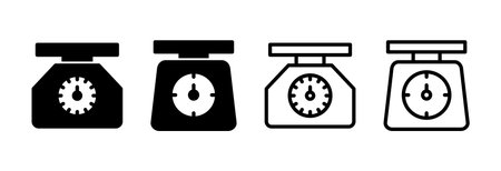 Scales icon vector illustration. Weight scale sign and symbolのイラスト素材