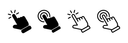 Hand click icon vector illustration. pointer sign and symbol. hand cursor icon