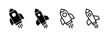 Rocket icon vector illustration. Startup sign and symbol. rocket launcher icon