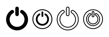 Power icon vector illustration. Power Switch sign and symbol. Electric power
