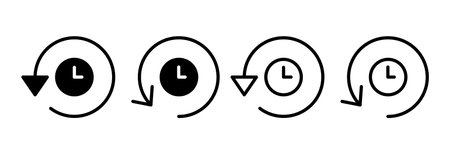 History icon vector illustration. recent event history sign and symbolのイラスト素材