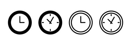 Clock icon vector illustration. Time sign and symbol. watch iconのイラスト素材