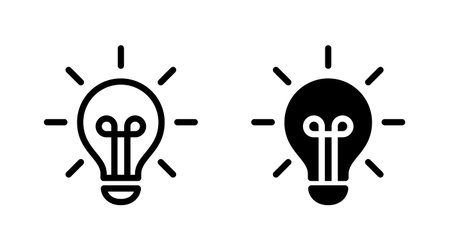 Lamp icon set vector. Light bulb sign and symbol. idea symbol.のイラスト素材