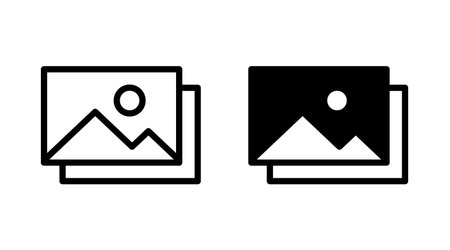 Picture icon set vector. photo gallery sign and symbol. image icon