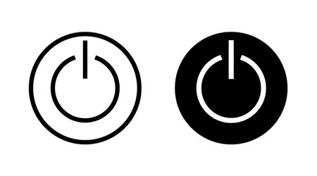 Power icon set vector. Power Switch sign and symbol. Electric power