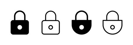 Lock icon vector illustration. Padlock sign and symbol. Encryption icon. Security symbol