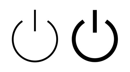Power icon set vector. Power Switch sign and symbol. Electric power
