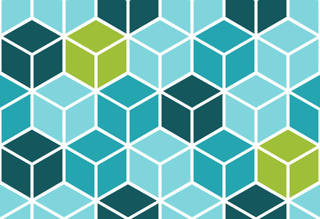 Abstract seamless cube pattern. Geometric vector background. Optical illusion.のイラスト素材