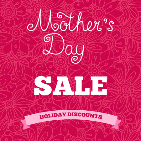 Mothers day sale banner. Vector illustration.のイラスト素材