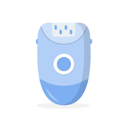 Electric epilator isolated on white background. Device for hair removal. Flat design. Vector illustration.のイラスト素材