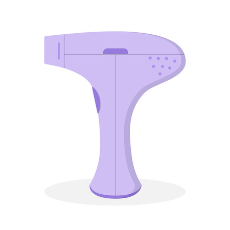 Laser or light epilator isolated on white background. Device for hair removal. Flat style. Vector illustration.のイラスト素材