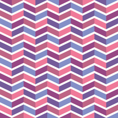 Retro zigzag seamless pattern. Colorful geometric background. Ultra violet color. Vector Illustration.のイラスト素材