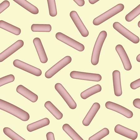 Pink elongated elements on a light yellow backgroundのイラスト素材
