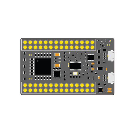 DIY electronic grey micro board with a microcontroller