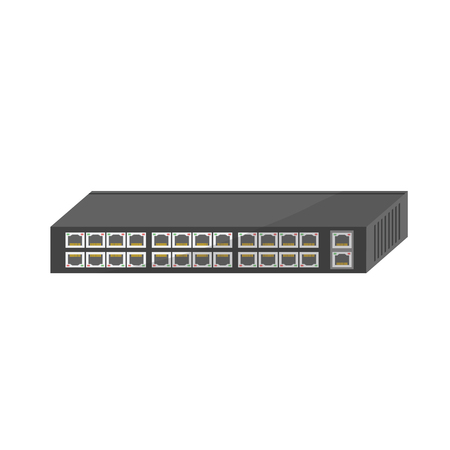 network switch 24 portのイラスト素材
