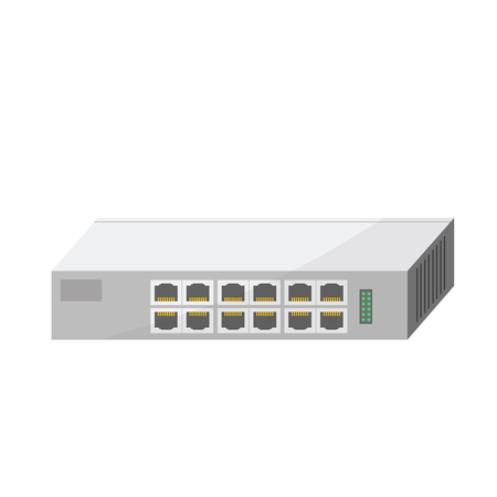 network switch 12 portのイラスト素材