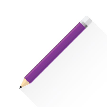Stationery concept by pencil with purple tones.のイラスト素材