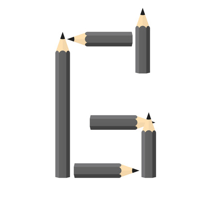 Color wooden pencils concept by Rearrange the letters G.のイラスト素材