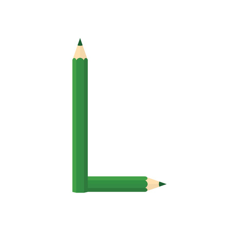 Color wooden pencils concept by Rearrange the letters L.のイラスト素材