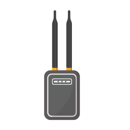 Wireless access point concept by Have two antenna.のイラスト素材