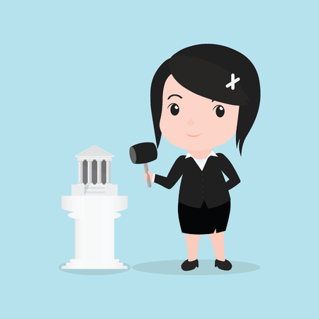 Business Woman concept by she smash bank.のイラスト素材