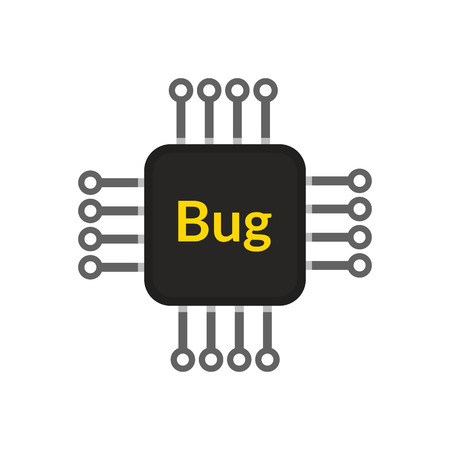 Electronic chip bug, abstract vector designのイラスト素材