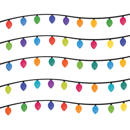 Christmas lights backgroundのイラスト素材
