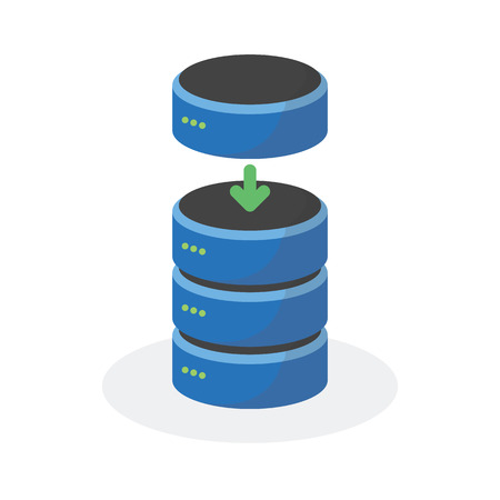 Data storage icon with add base storage, ESP10.のイラスト素材