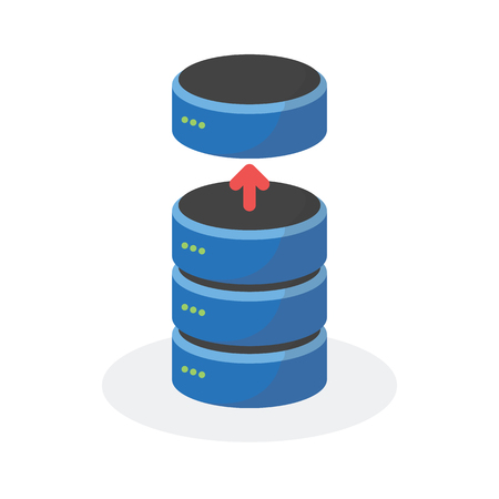 Data storage icon with reduce base storage, ESP10.のイラスト素材