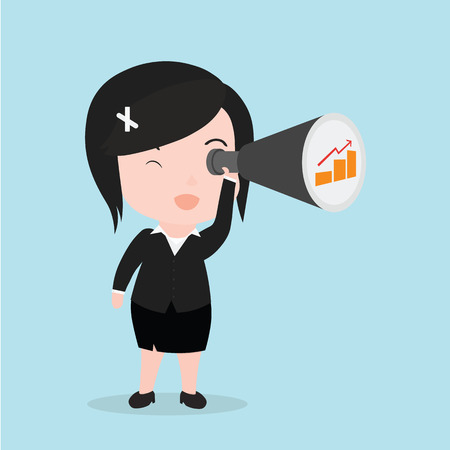 Business women with she is looking the future.のイラスト素材