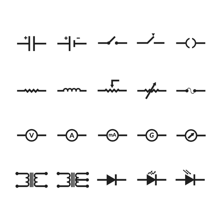 Electronic and Electric Symbol Vector by EPS10.のイラスト素材