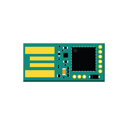 DIY electronic usb board with a microcontroller.のイラスト素材