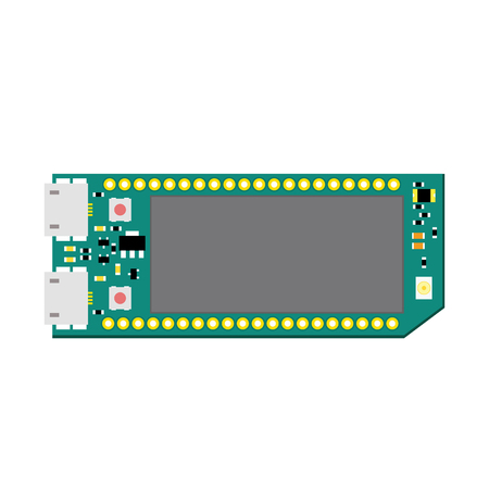 DIY electronic high end board with microcontroller.のイラスト素材