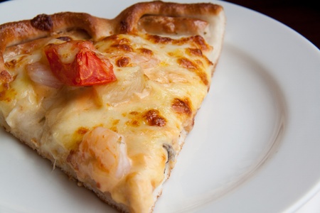 seafood cocktail Pizza in Plate ,Shrimp, crab stickの写真素材