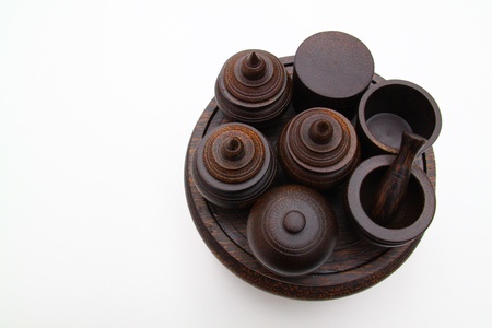 Local products Kitchen made ââfrom sugar palmの写真素材