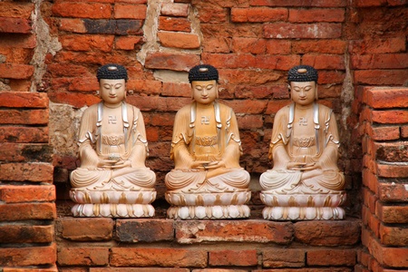 Buddha statueJapanese Style niche in the wall