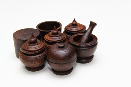 Local Kitchen products made from sugar palmの写真素材