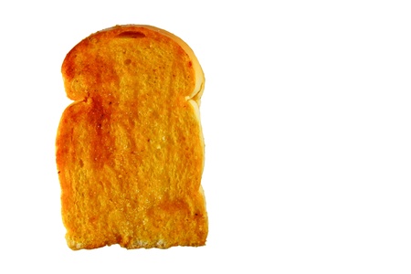 White bread toast. Isolated on white backgroundの写真素材