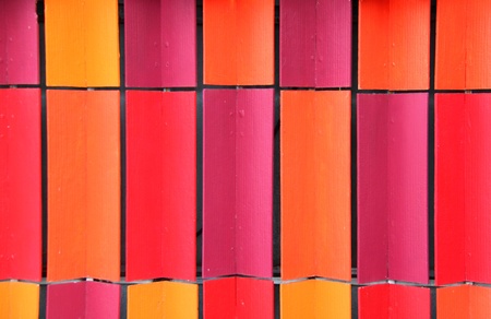 Colorful Interlocking Coloured Roof Tiles on displayの写真素材