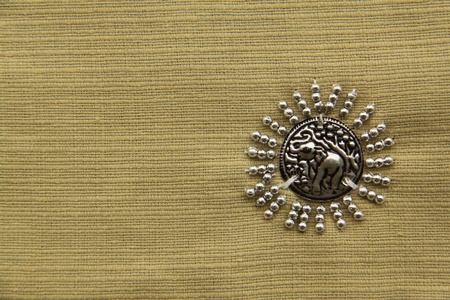 Old style Thai Silk, background or textureの写真素材