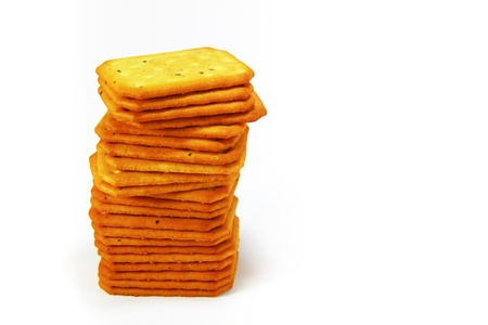 Pile of Salty Crackers, Nori seaweedの写真素材