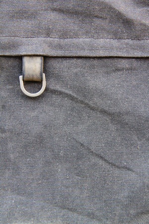 Close up of a old gray bagの写真素材