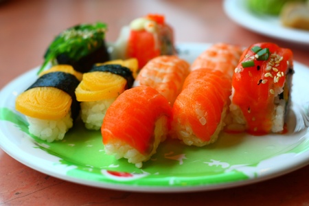 Sushi and rollsの写真素材