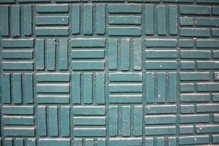 Blue Brick Wall Texture Or Backgroundの写真素材