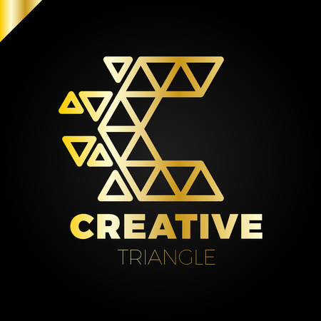 Letter C Creative Triangle Color Logo Design Templateのイラスト素材