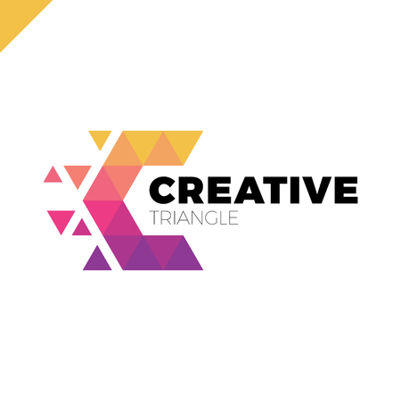 Letter C Creative Triangle Color Logo Design Templateのイラスト素材
